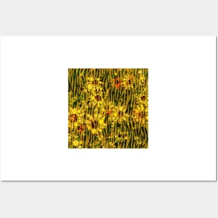 Yellow Flowers in Tall Grass Posters and Art